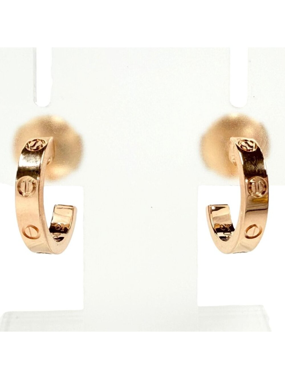 Cartier Love Mini Hoop Earrings Small Model Pink Gold